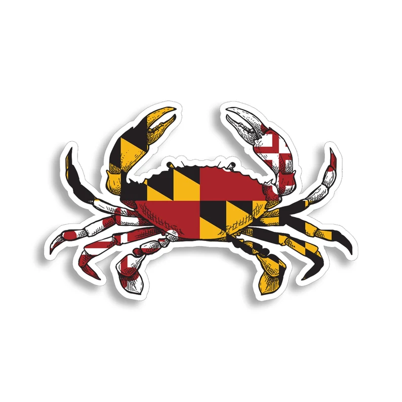 Maryland flag crab design